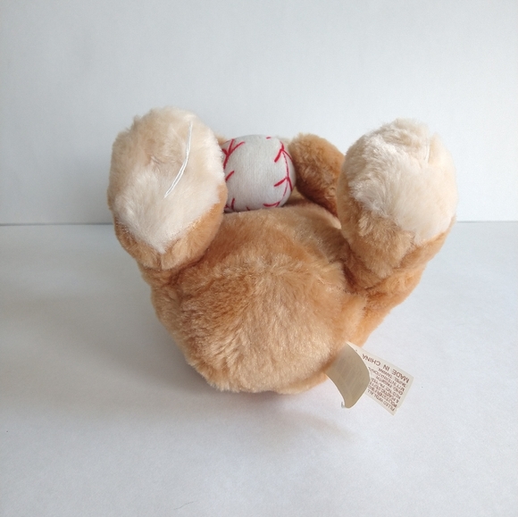 Dan Dee Bunny Rabbit with Baseball and Bow Tan Brown 12" Easter Plush Animal - Picture 5 of 7